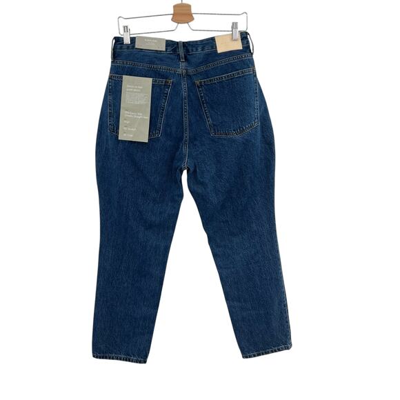 Everlane The Curvy 90s Cheeky Straight Jeans Rigid Wash Blue Size 30 Crop - Picture 9 of 16